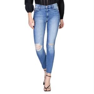 Black Orchid Carmen High Rise Ankle Fray Skinny Jeans Roll The Dice 30 LIQUIFY